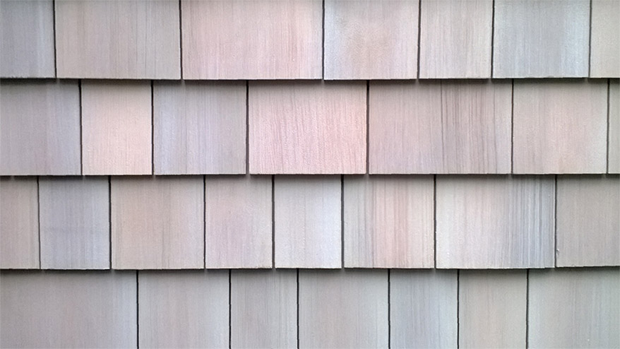Bleached Cedar Shingles, initial color.