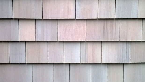Bleached Cedar Shingles, initial color.